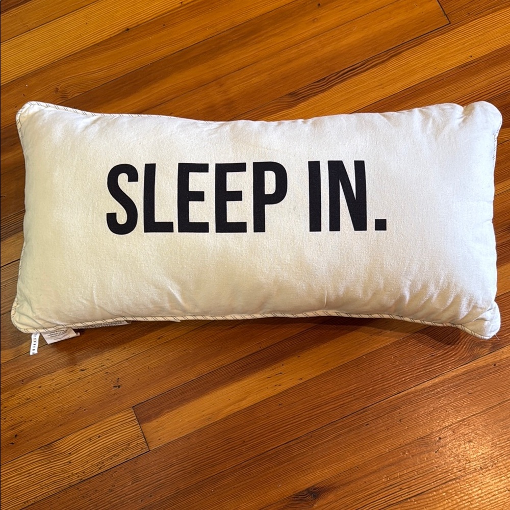 Pottery Barn White and Black Lumbar Pillow
